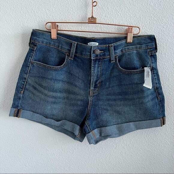 NWT Old Navy Denim Roll Hem Short Stretch Jean Shorts 8 - Picture 1 of 7